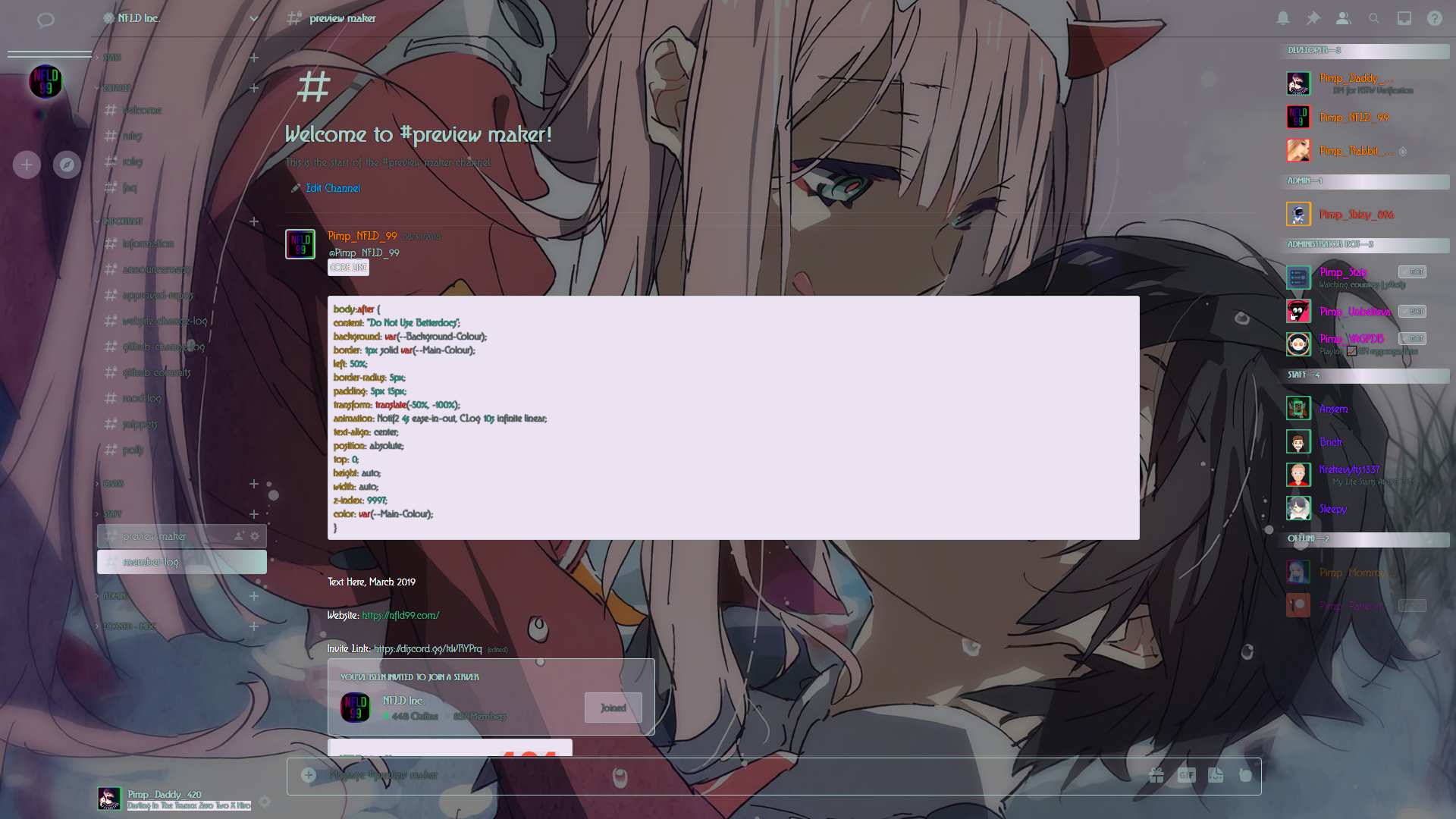 better discord themes anime